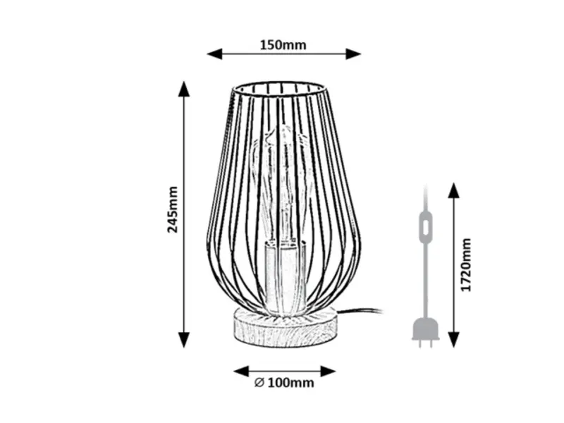 Stolové svietidlo Rabalux 6915 1x40W E27 230V IP20